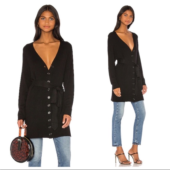 Lovers + Friends Sweaters - Lovers + Friends Kaylee Black Long Cardigan Size Medium